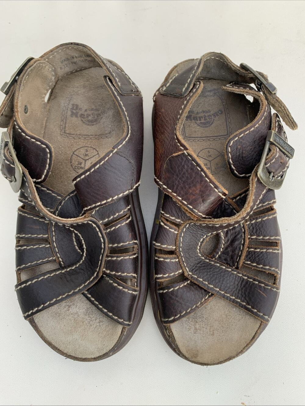 Vintage Dr Marten Sandals Womens Sz 5UK or 7 USA Leather Made In England 90s Y2K